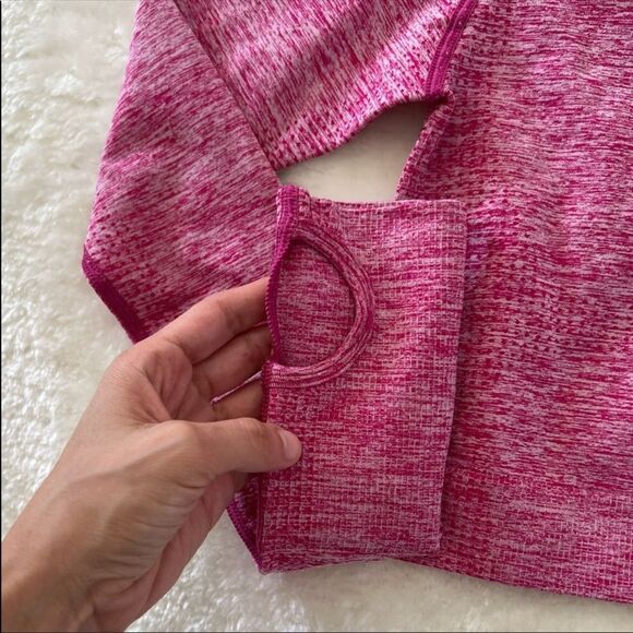 Pink VS Seamless Cropped Workout Top - Picture 3 of 6